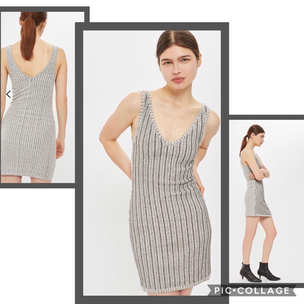 TopShop Sequin Ribbed Tunic Dress Sz 6